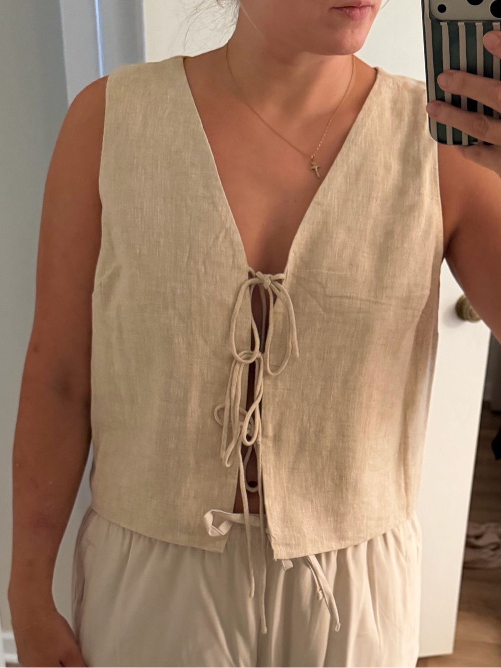 Linen Vest Top - Picture 3 of 3